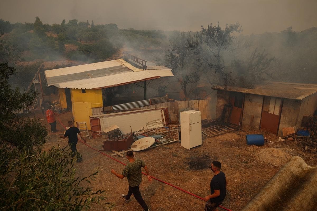 Two firefighting helicopters collide amid Greece’s battle against wildfires; Hungary shuts nuclear plant due to drought